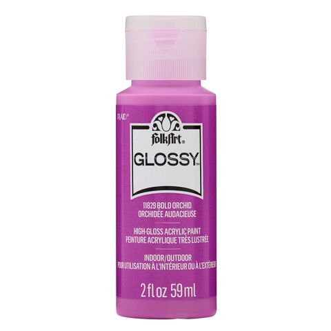 FolkArt Glossy Acrylic Paint - Bold Orchid, 2 oz. - 11829