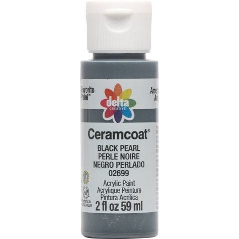 Delta Ceramcoat ® Acrylic Paint - Black Pearl, 2 oz. - 02699