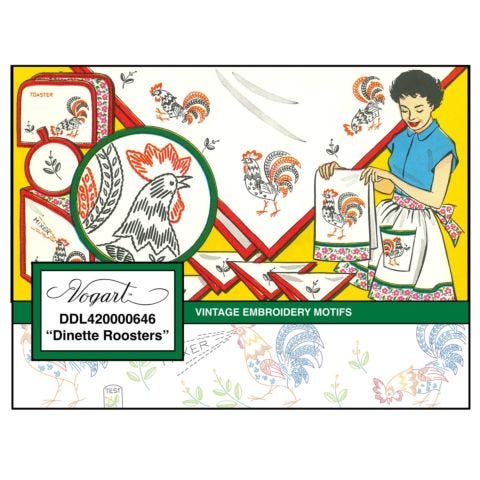 Dinette Roosters - Vogart™ Digital Embroidery Pattern Pack