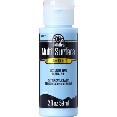 FolkArt ® Multi-Surface Satin Acrylic Paints - Light Blue, 2 oz. - 2923