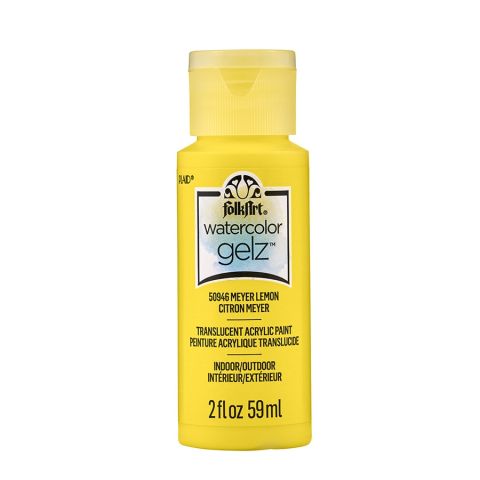 FolkArt ® Watercolor Gelz™ Acrylic Paint - Meyer Lemon, 2 oz. - 50946