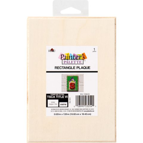 Plaid ® Painter's Palette™ Wood Value Plaque - Rectangle, 5 x 7 - 23254