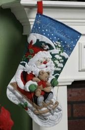 Bucilla ® Seasonal - Felt - Stocking Kits - Santa Sled - 86279