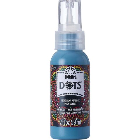 FolkArt® Dots™ Acrylic Paint - Silky Peacock, 2 oz. - 12049