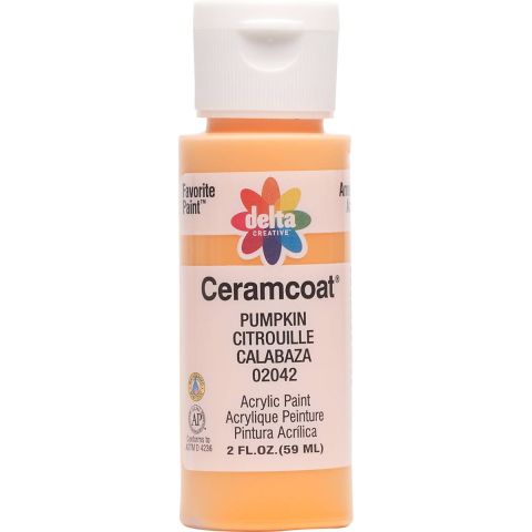 Delta Ceramcoat Acrylic Paint - Pumpkin, 2 oz. - 020420202W