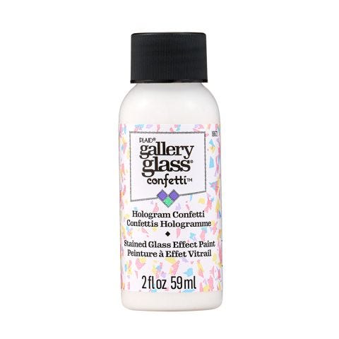 Gallery Glass ® Stained Glass Confetti Paint - Hologram, 2 oz. – 19672