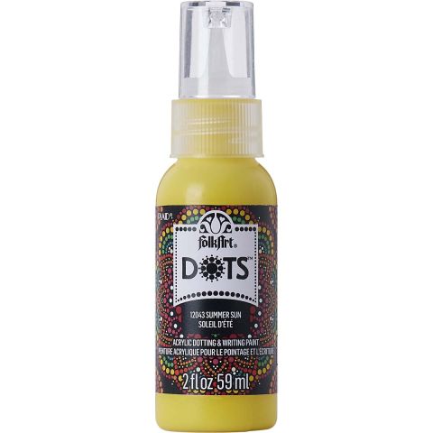 FolkArt® Dots™ Acrylic Paint - Summer Sun, 2 oz. - 12043