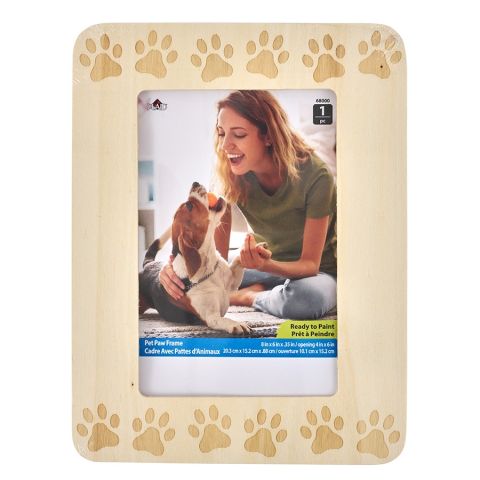 Plaid ® Wood Surfaces - 8" Pet Paw Prints Photo Frame - 68000