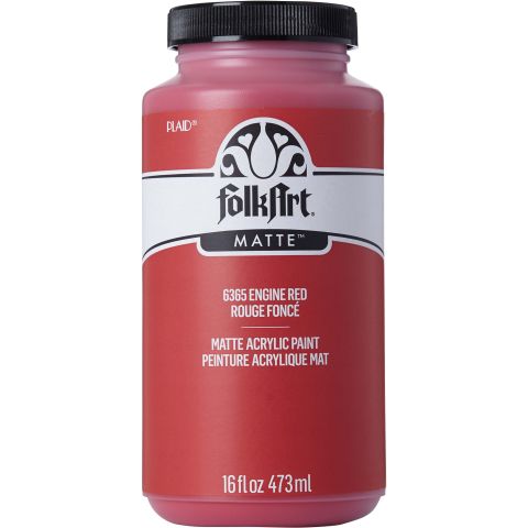 FolkArt ® Acrylic Colors - Engine Red, 16 oz. - 6365