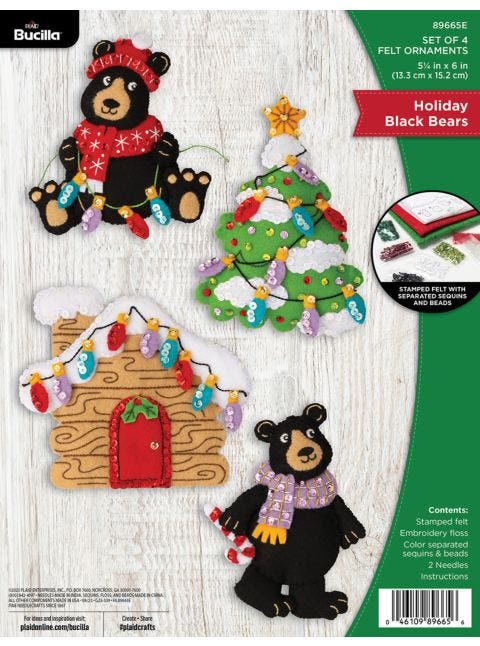 Bucilla popular felt kits for Christmas decorating