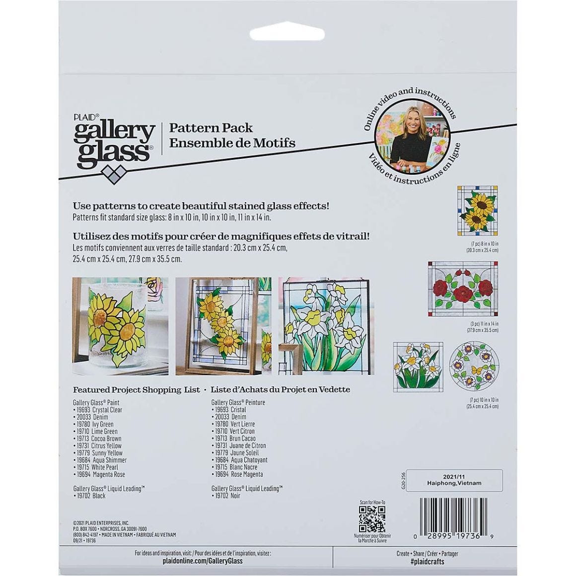 Plaid - on sale Gallery Glass - Fabulous Florals Stencils - Lot Of 6 Paints - Set. New O