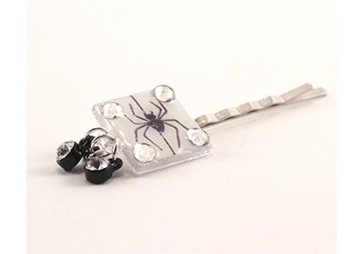 Mod Podge Spider Bobby Pin