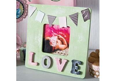 Chalk Finish Love Frame