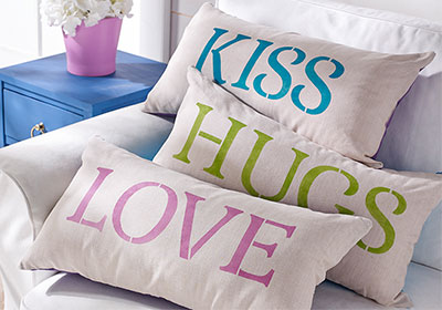 Stenciled Pillows