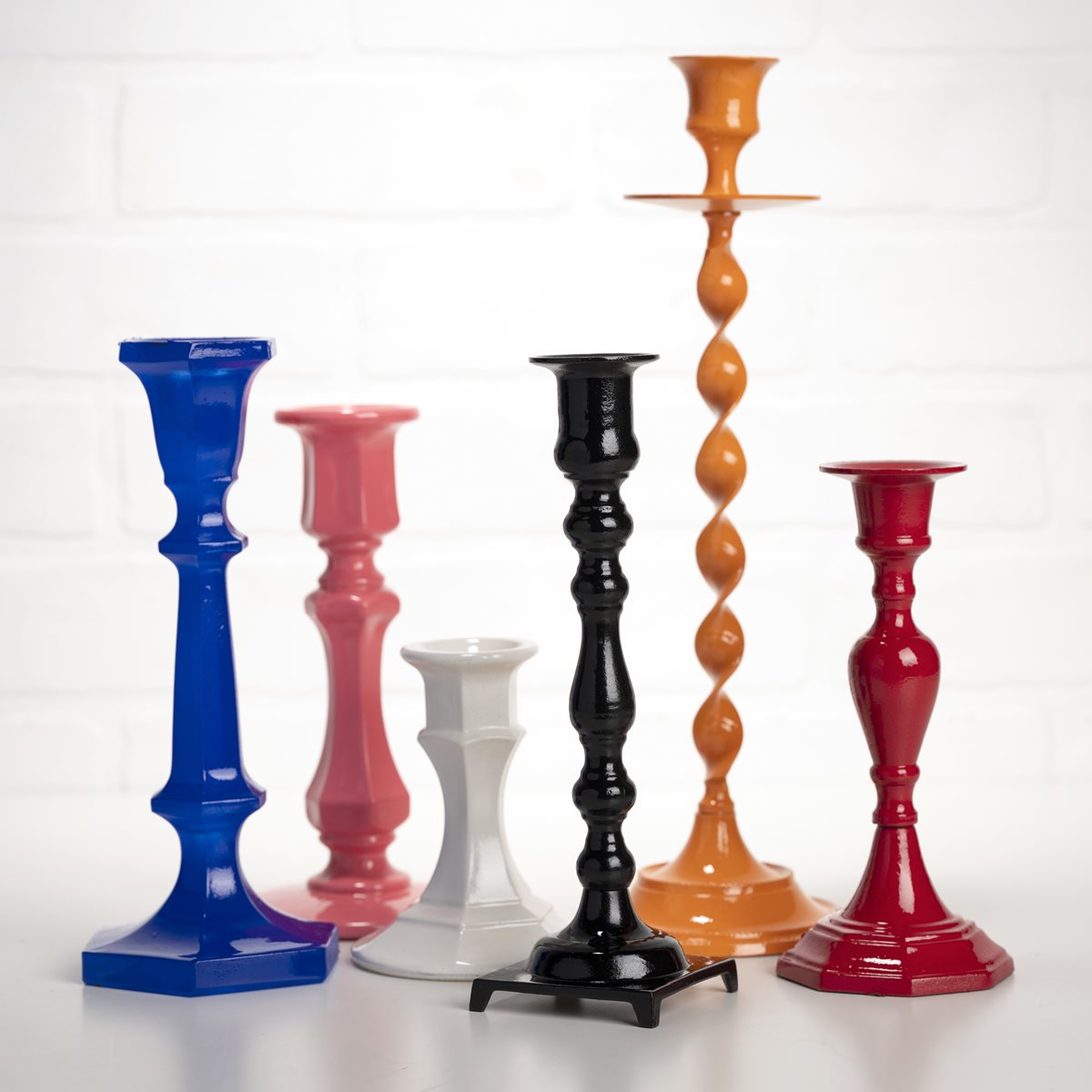 FolkArt Glossy Candlesticks