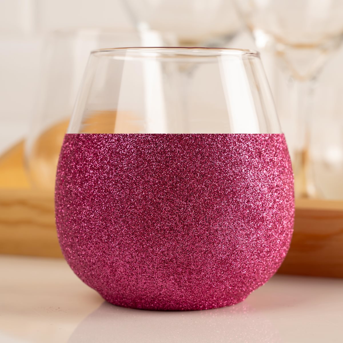 Mod Podge Multi Glitter Wine Glass