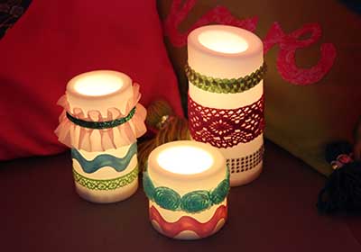 Embellished Flameless Candles