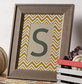 Framed Stenciled Monogram