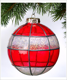 Red and White Stripes Ornament