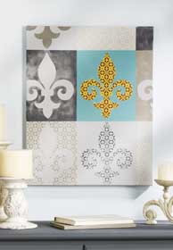 Beautiful Fleur de Lis Canvas