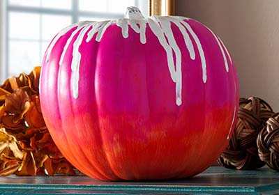 Neon Paint Drip Pumpkin