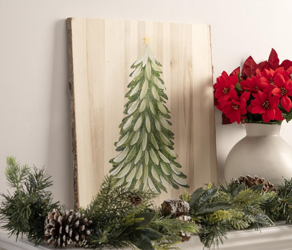 Christmas Tree on Wood Surface