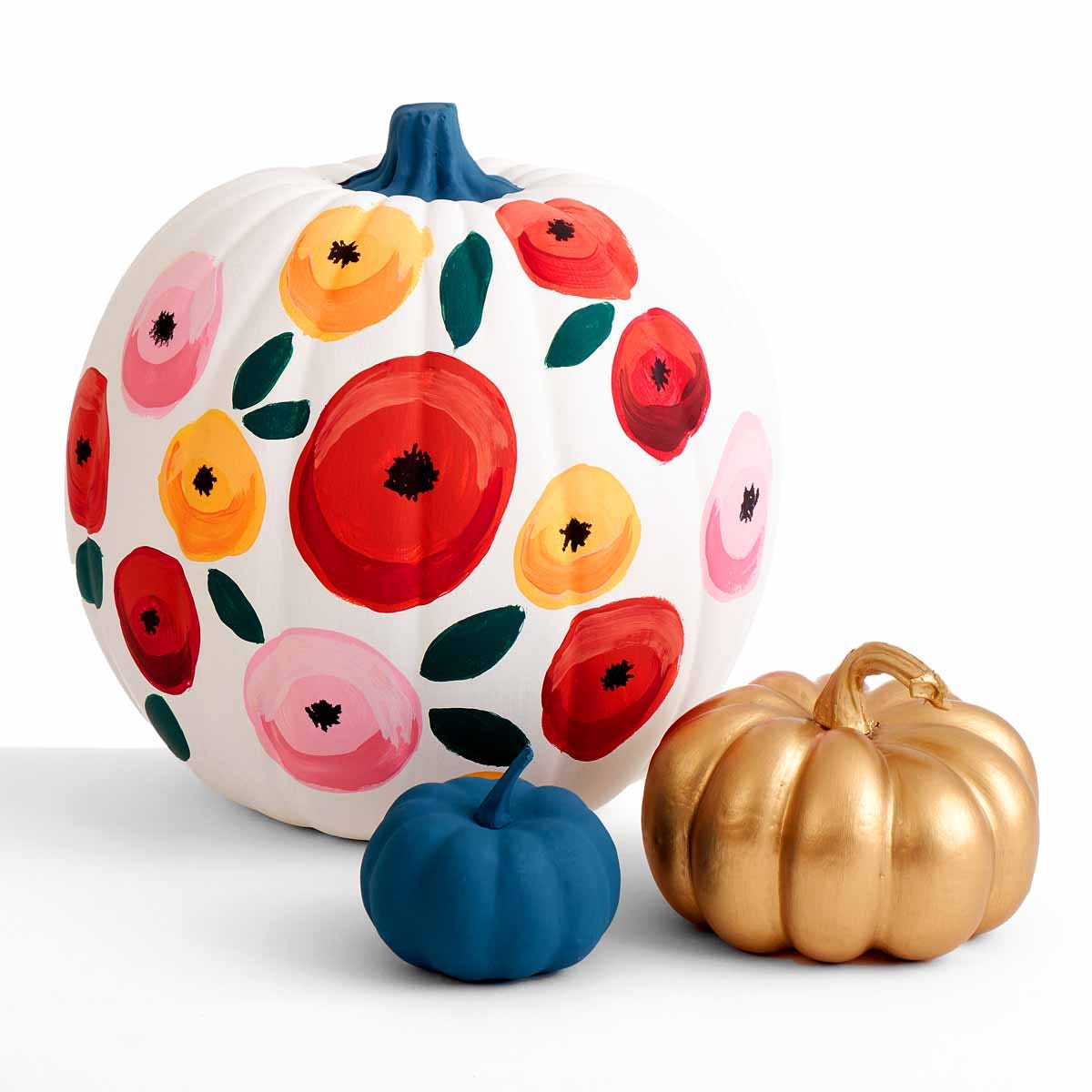 Let's Paint Live Floral Pumpkin