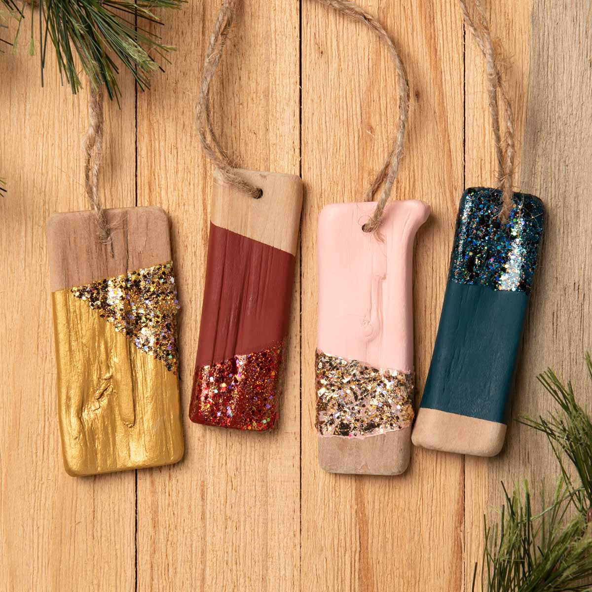 Rustic Glitterific Ornaments