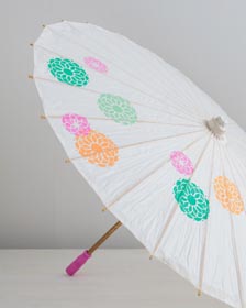 Stenciled Summer Parasol