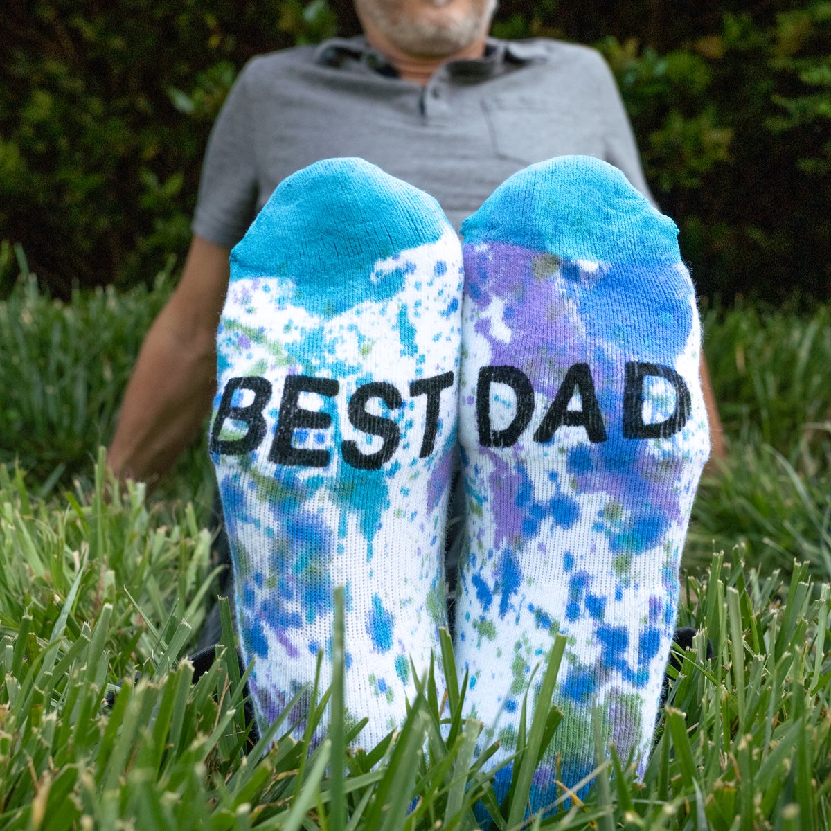 Father's Day - Best Dad Splatter Socks