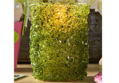 Crushed Glass Candleholder