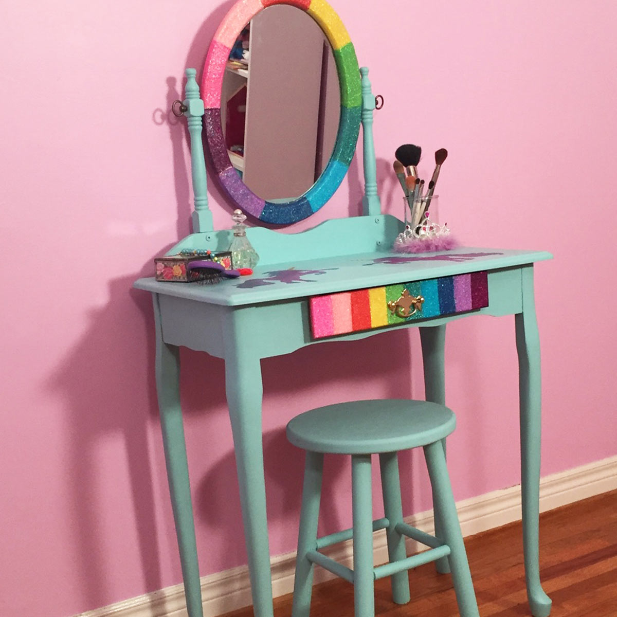 Rainbow Unicorn Vanity