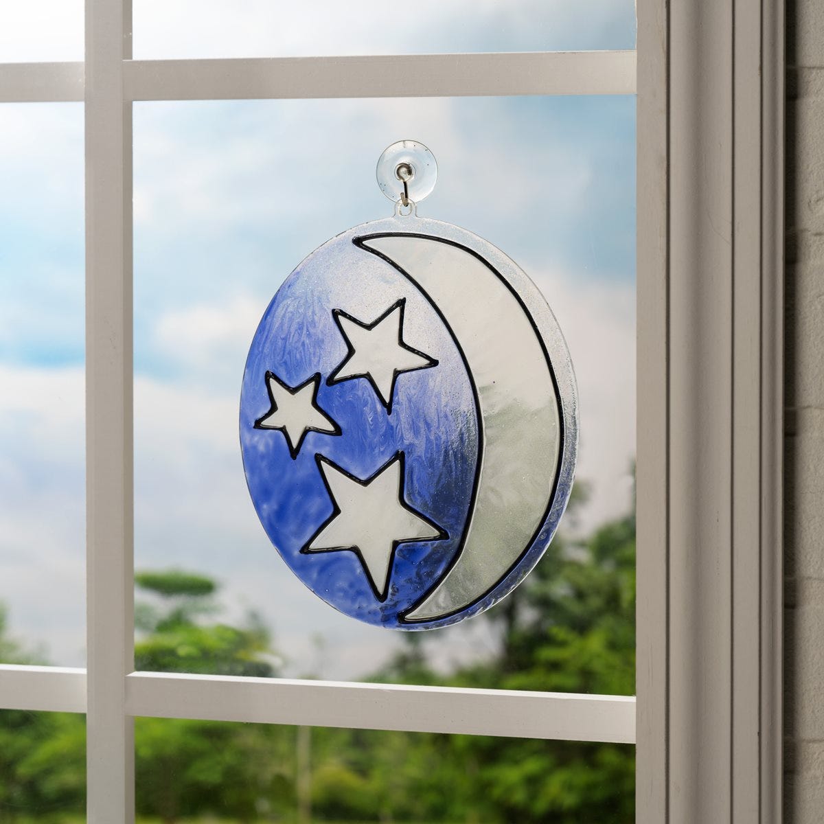 Glow-in-the-Dark Moon and Stars Suncatcher