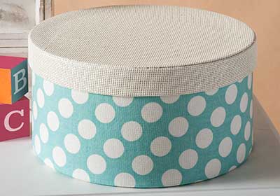 Fabric Covered Hat Boxes for a Baby Nursery