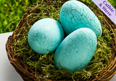 Crackle Finish Easter Eggs