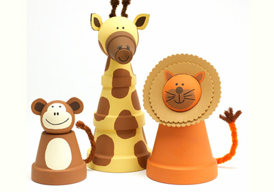 Clay Pot Animals