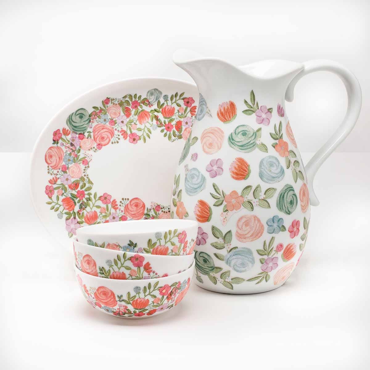 Mod Podge Dinnerware and Pitcher