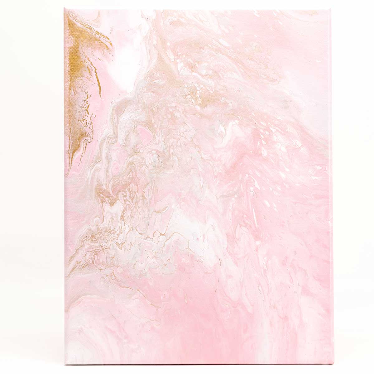 Baby Pink Acrylic Poured Canvas