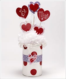 Glittery Heart Party Centerpiece