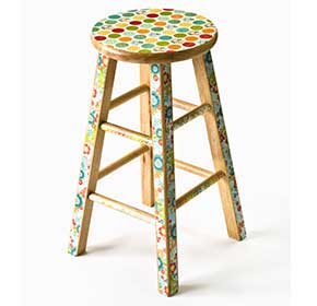 Mod Podged Bar Stool