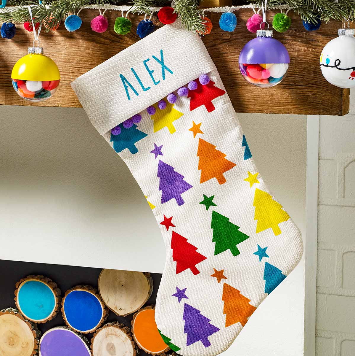 Bright Painted Stocking DIY