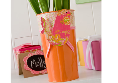 Tin Flower Bucket