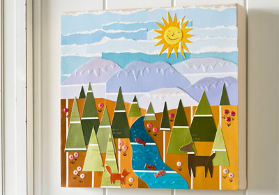 Paint Chip Landscape With Mod Podge