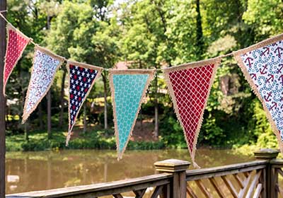 DIY Patriotic Pennant Banner