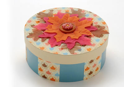 Round Fall Leaf Box