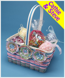 Tattered Paper Flower Easter Basket