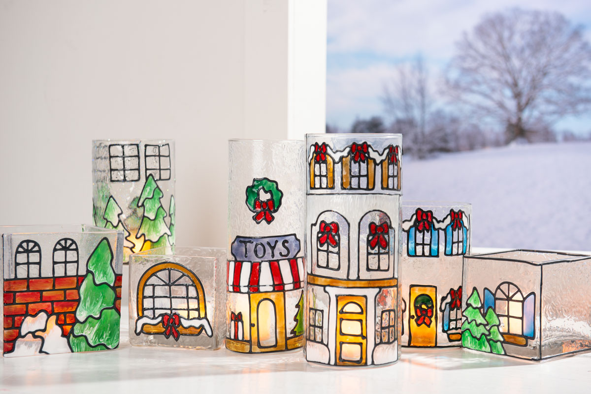 Christmas Village with Gallery Glass