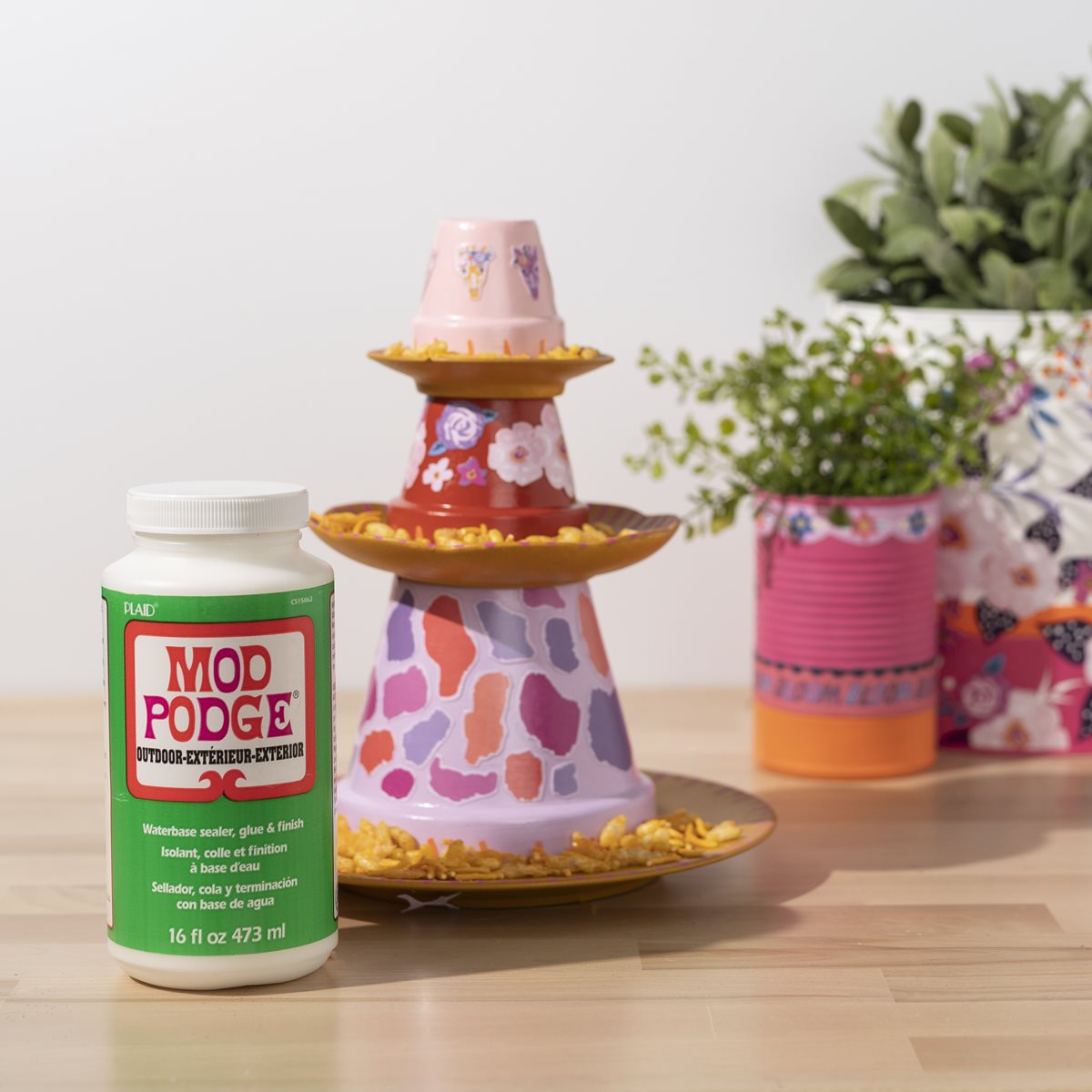 Mod Podge DIY Bird Feeder