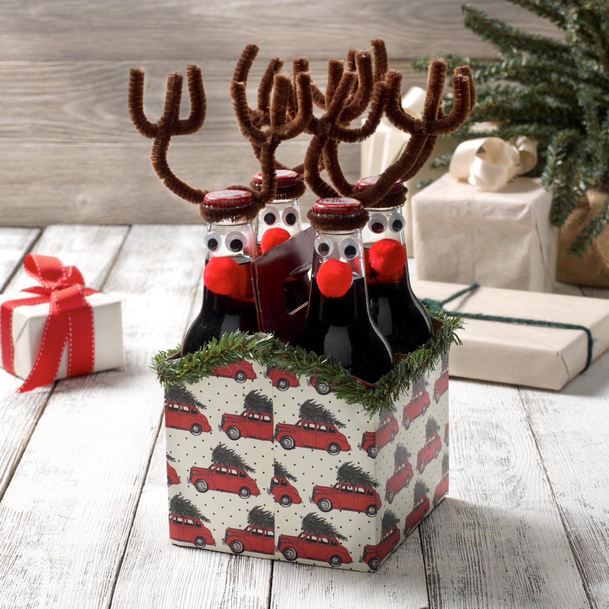 Reindeer Six-Pack of Bottles