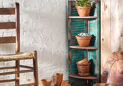 Patina Shutters Shelf Unit